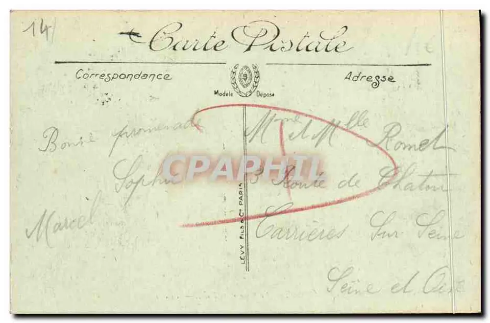 Deauville - Normandy Hotel - Die Cour und das Brunnenhaus - LL. - Lévy Fils & Cie, Paris - Rückseite