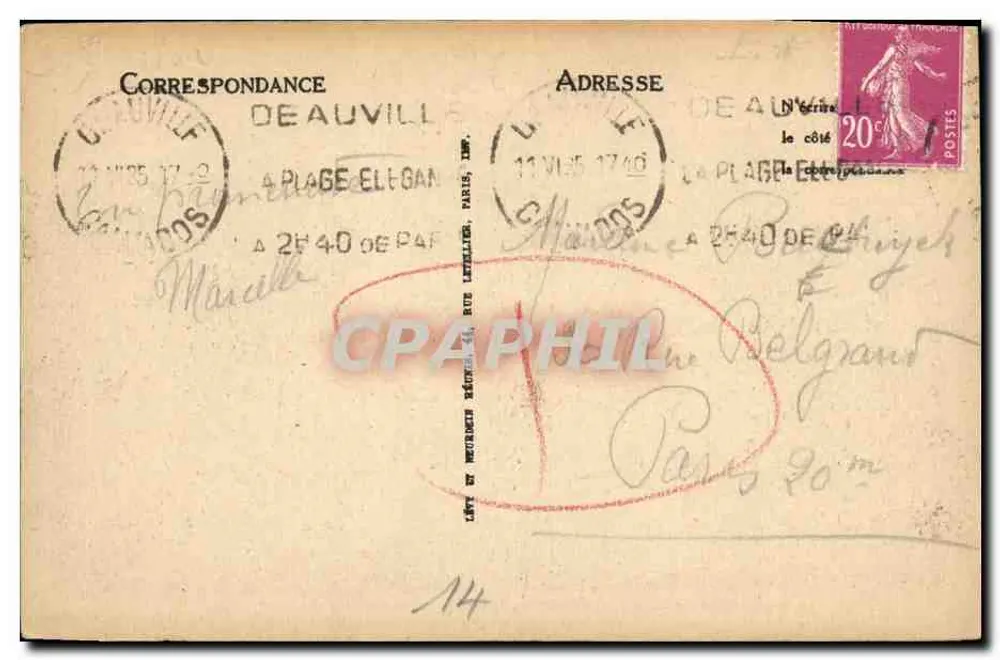 Deauville, Die Blütenstrände — Gärten des Casinos — LL - Rückseite