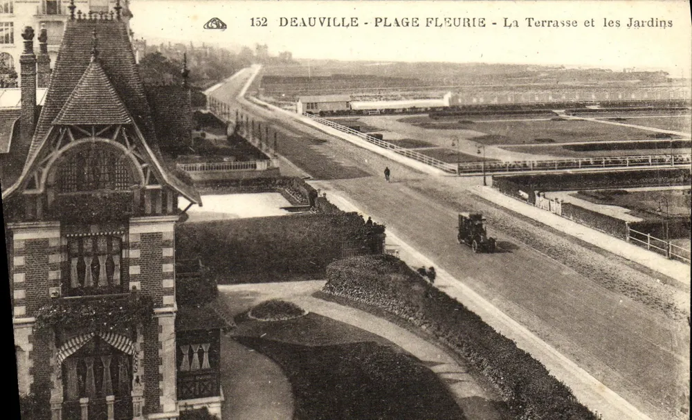 Deauville - Blütenstrand - Die Terrasse und die Gärten — Verlag G.° Asseline de la Photo-Graphie - Brüssel, Nr. 152 - Vorderseite