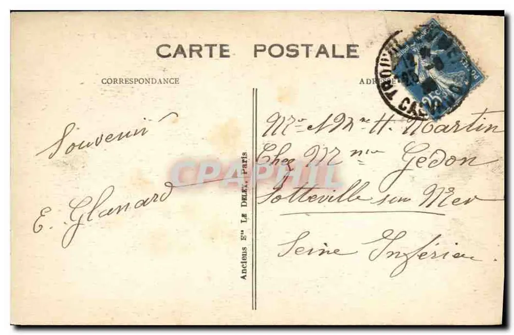 Deauville — Das Casino und das Normandy-Hotel — G. F. Le Havre, n°445 - Rückseite