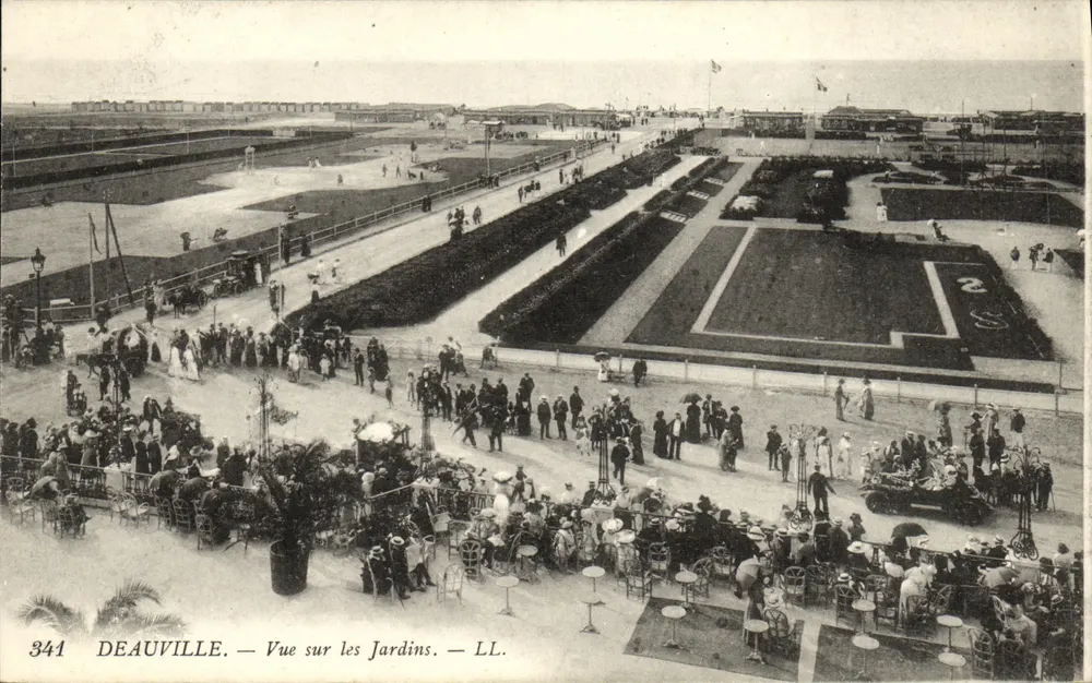 Deauville — Ansicht der Gärten — LL. — N° 341 - Vorderseite