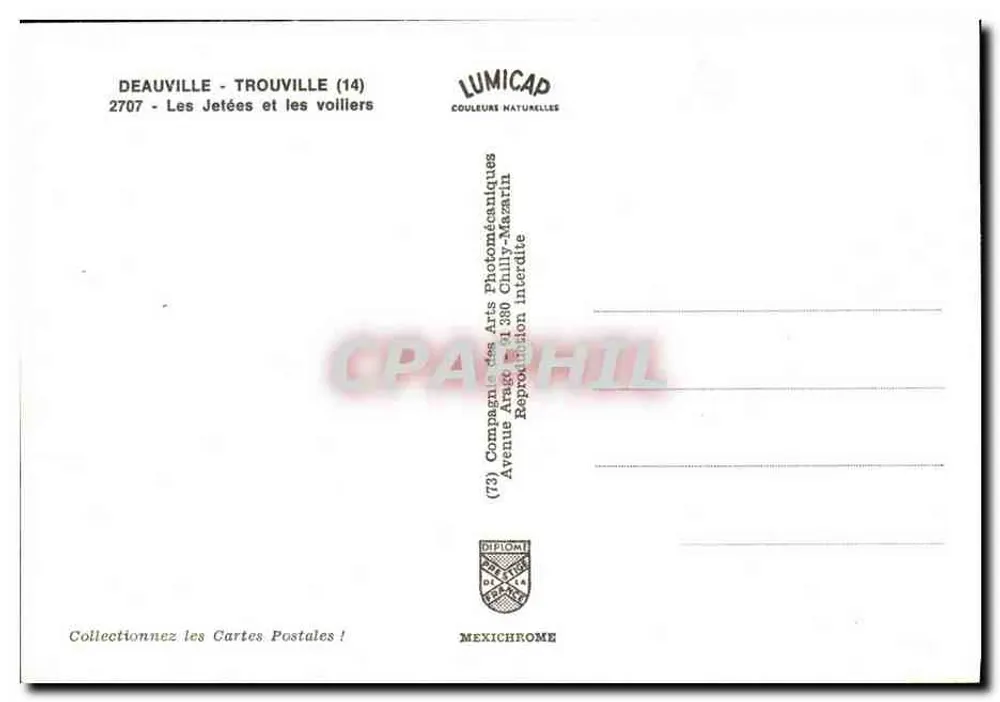 Deauville - Trouville (14) — Die Molen und Segelschiffe — IRIS - Rückseite