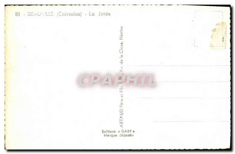 Deauville (Calvados) - A Doca — Gaby - Verso