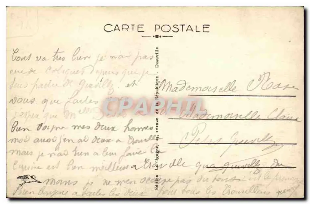Deauville, Die Blühende Strände - Die Mole und der Kanal - Verlag La Gogner, 35, avenue de la République - Rückseite