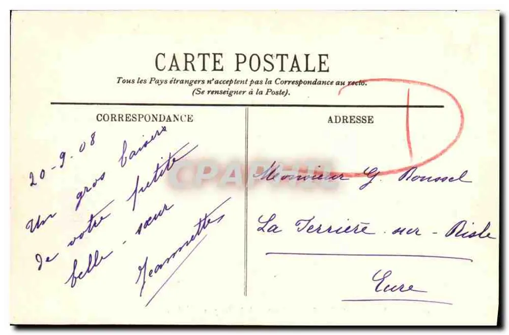 Deauville-Trouville — Der Eingang zur Touques — LL. n°258 - Rückseite