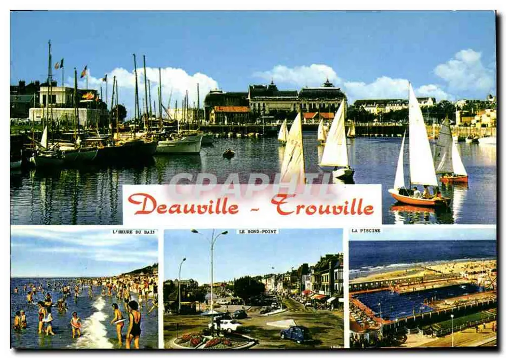 Deauville - Trouville — Die Stunde des Baïs, Die Kreuzung, Die Schwimmbecken — Panzol Editions - Vorderseite