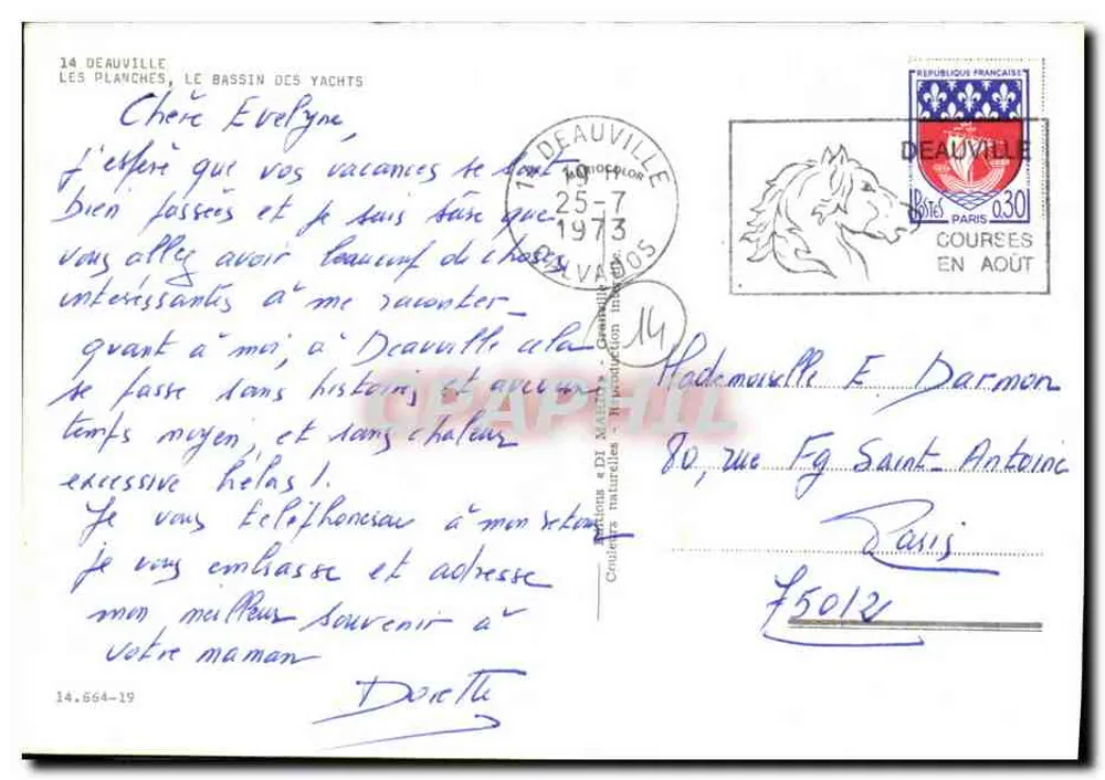 Deauville — Souvenir de Deauville - Rückseite