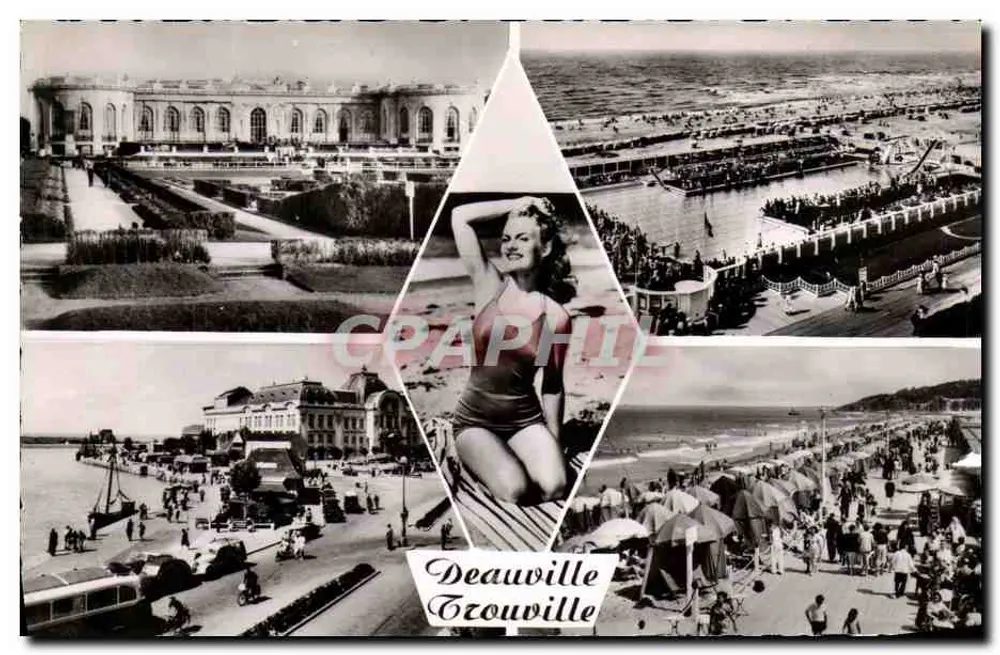 Deauville - Trouville — collage scen turystycznych — Réal-Photo - Awers