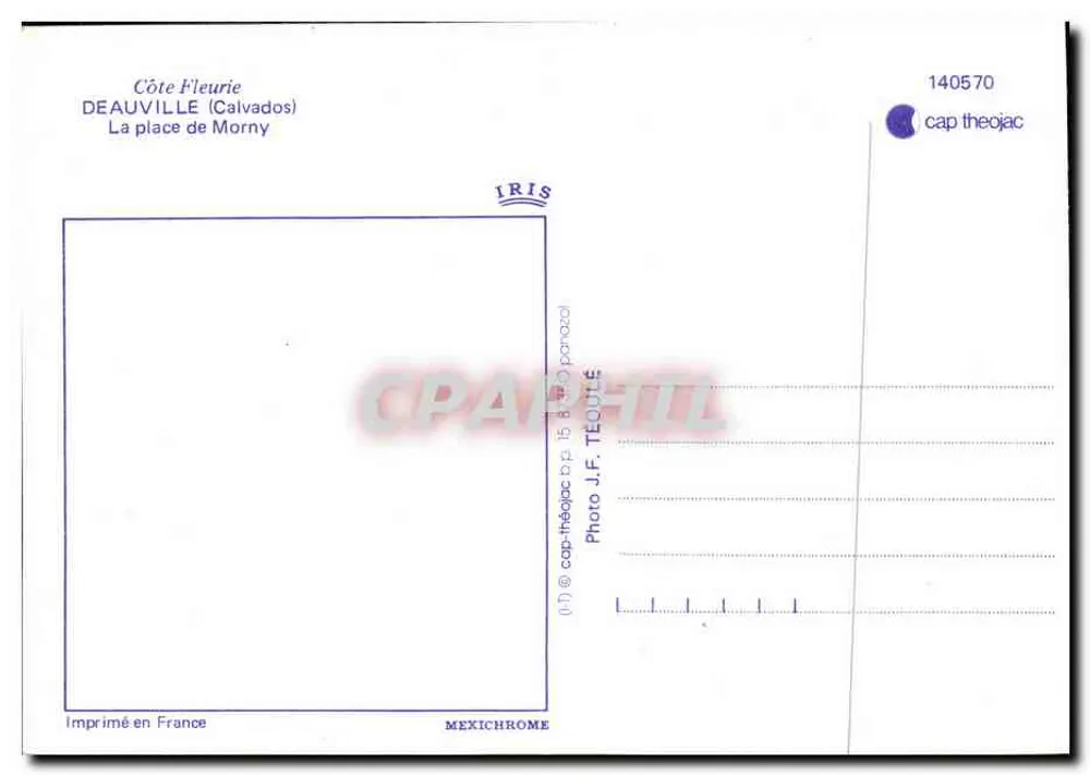 A praça de Morny — Deauville (Calvados) — IRIS - Verso