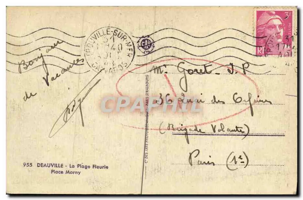 Place Morny — Deauville — editor C. Des Ais Photos Bourgoin - Verso
