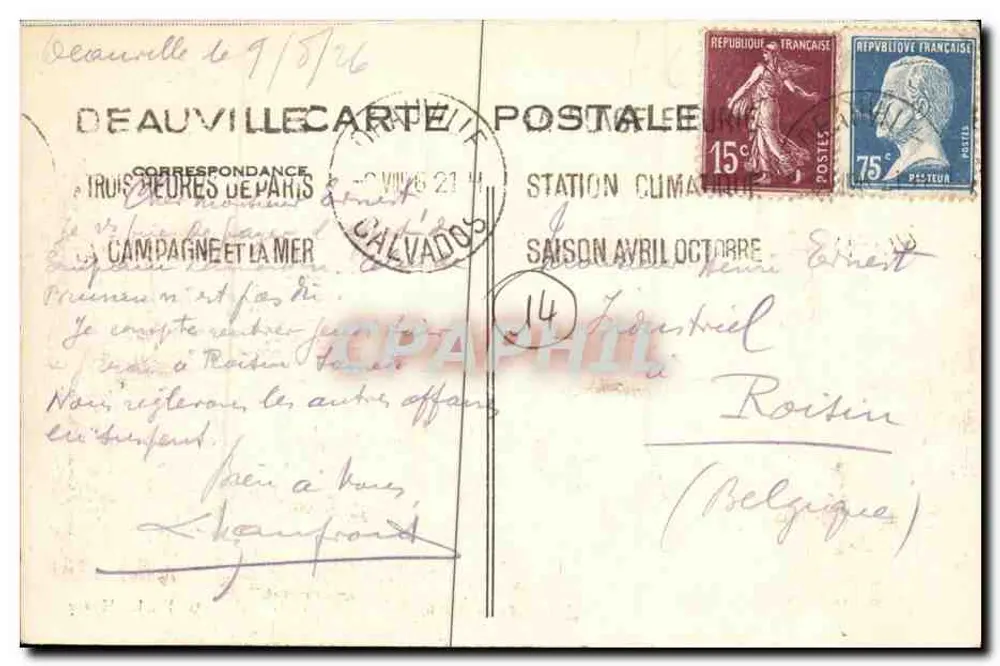Deauville — Place Morny — G. F., Le Havre - Rückseite