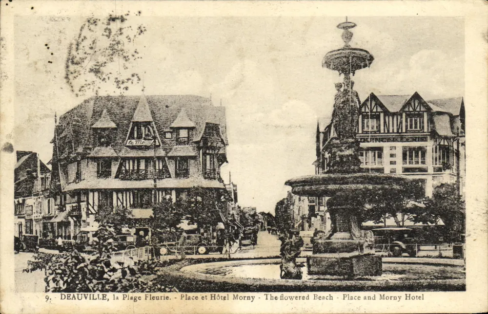 Deauville, Der blühende Strand - Platz und Hotel Morny - Ausgabe 'La Cigogne' - Vorderseite