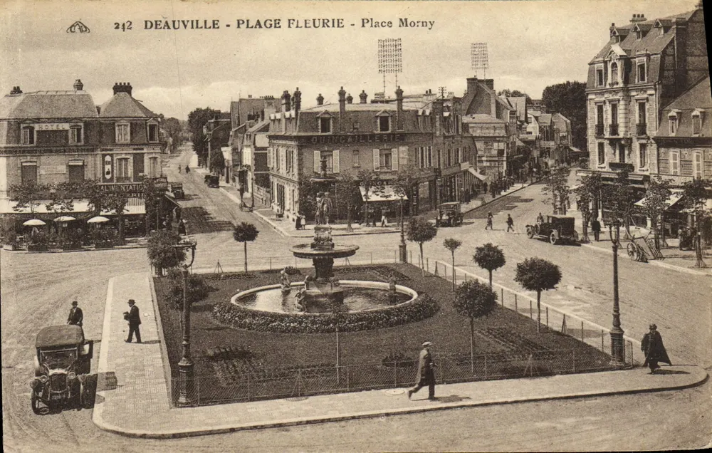 Déauville - Blühende Strände - Place Morny — Verlag C. Alsacienne des Arts Photomécaniques, Straßburg - Vorderseite