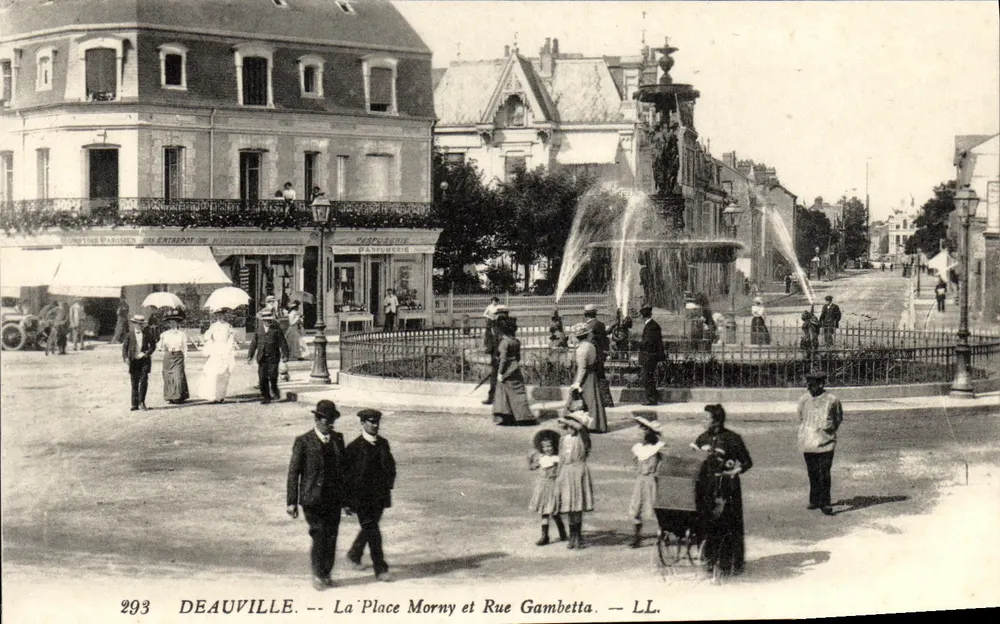 Deauville — Place Morny und Rue Gambetta — LL. n°293 - Vorderseite