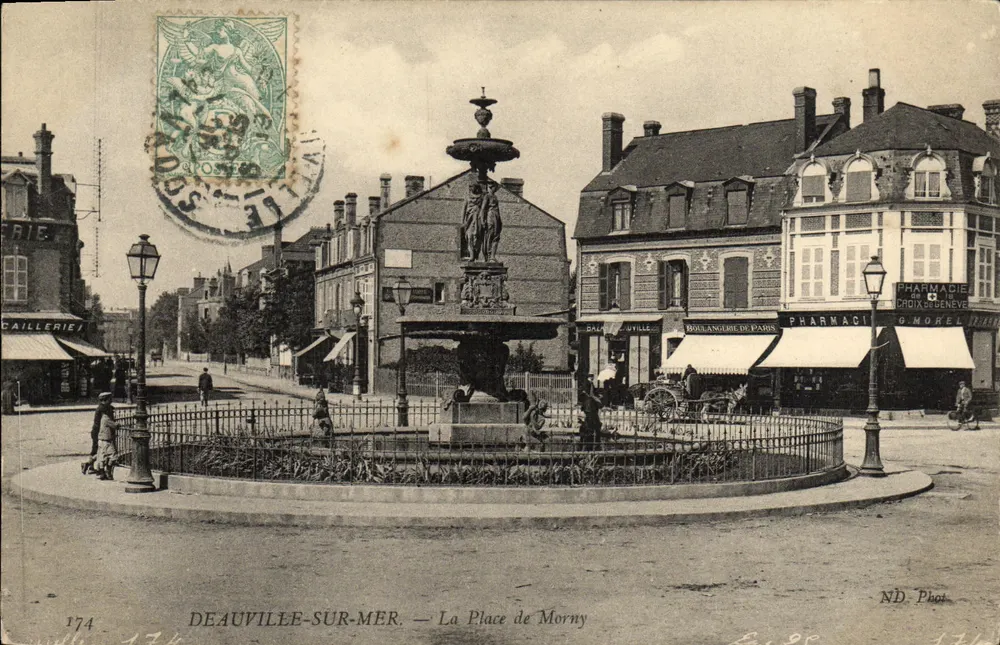Deauville-sur-Mer — Ansicht des Place de Morny — ND. Foto n°174 - Vorderseite