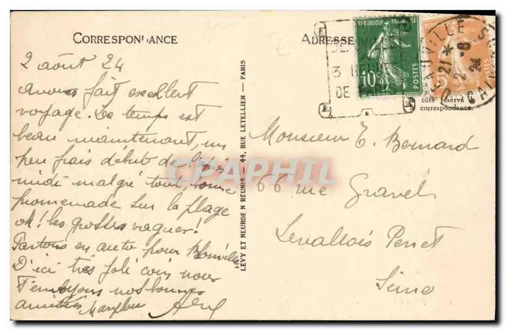 Deauville - Place du Casino — LL n°416 - Rückseite