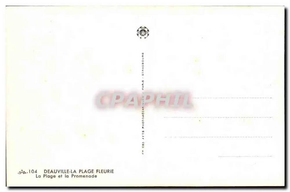 Deauville — Die Strandpromenade — Verlag AP.104 - Rückseite