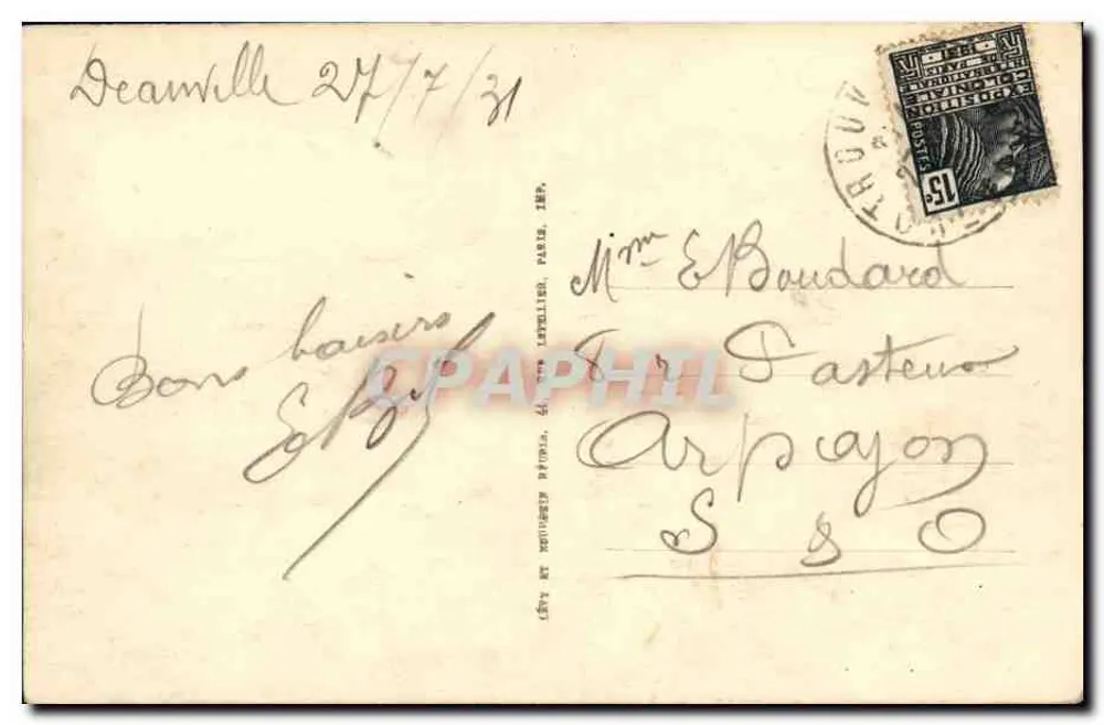 Deauville, Die blühende Strand — LL. — n° 158 - Rückseite