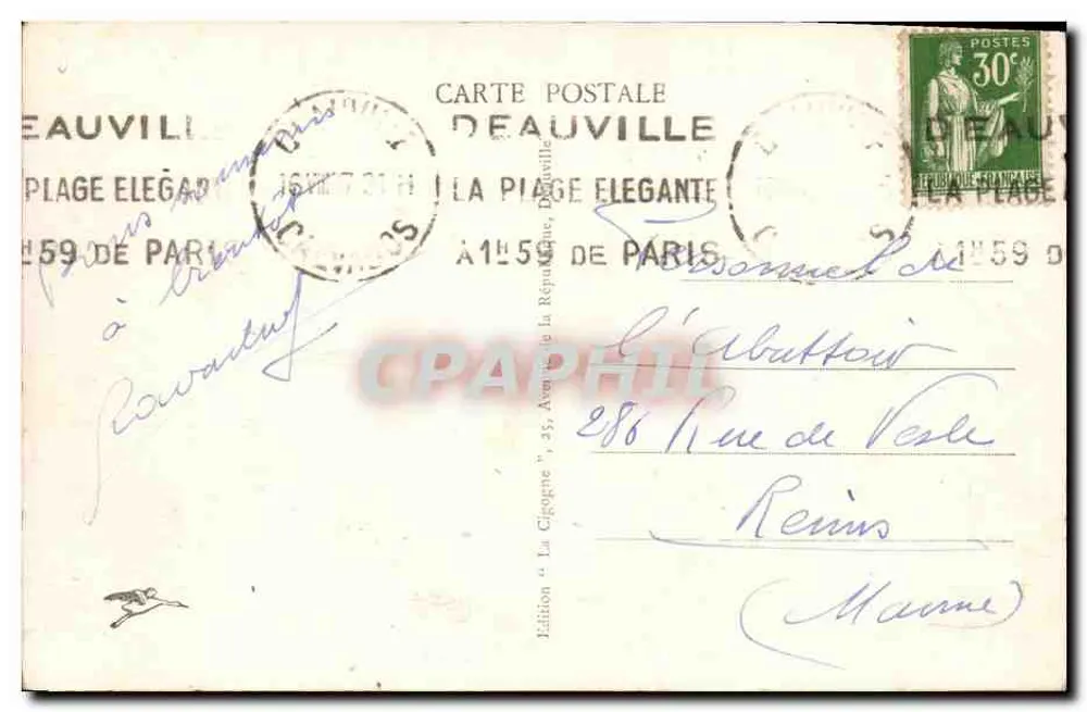 Deauville, Die Blühende Strände — Sonnenbad — Edition Deauville, Nr. 77 - Rückseite