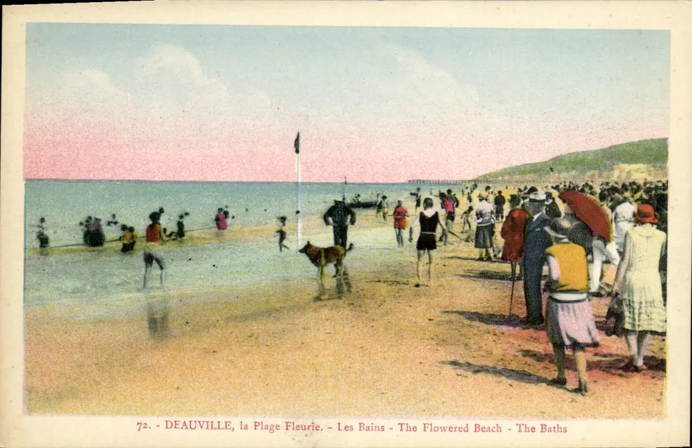 Deauville, der Blütenstrand — Die Bäder — Édition 'La Cigogne' n°72 - Vorderseite