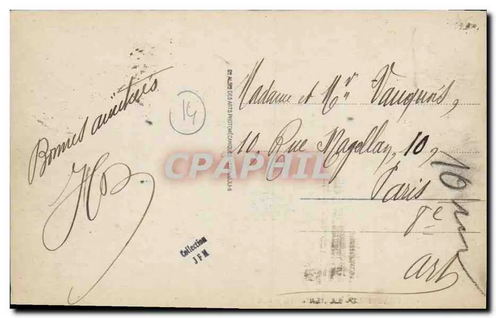 Deauville — A praia florida — Editor C. P. A. n° 127 - Verso