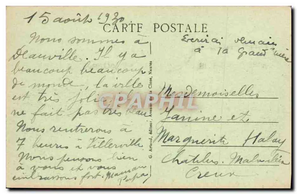 Deauville, „Die Blühende Strände“ — Die Strände, Nr. 131 - Rückseite