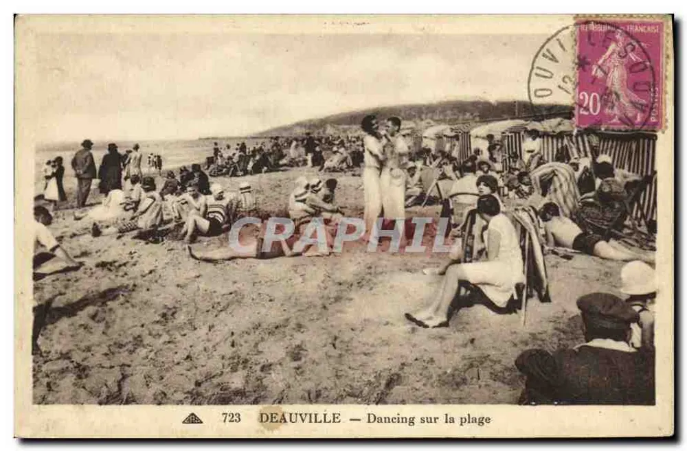 Deauville — Dançando na praia — Deauville, n°723 - Frente