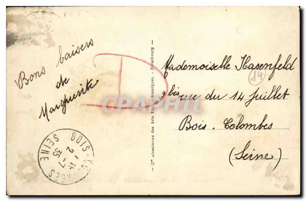 Deauville — Dançando na praia — Deauville, n°723 - Verso