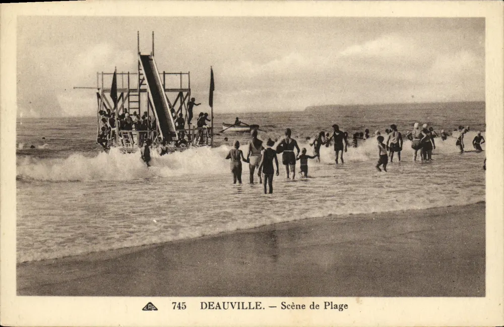 Deauville — Cena de Praia — Editor E.A.R. n° 745 - Frente