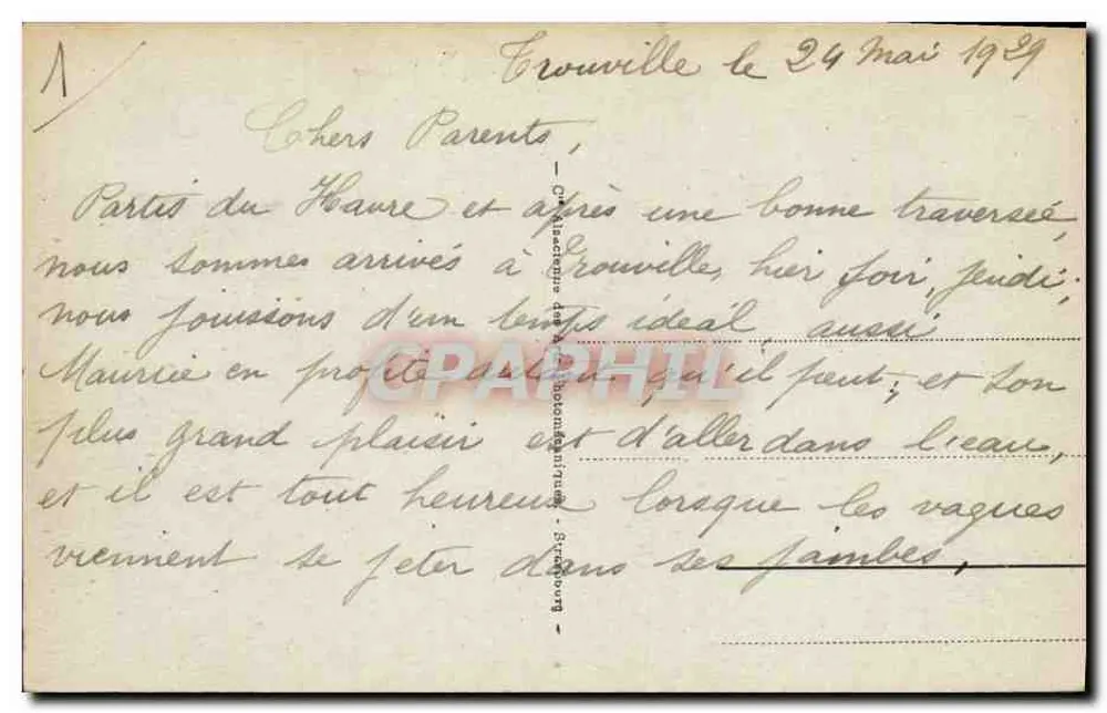 Deauville - Blütenstrand - Nach dem Bad — Verleger Antike Ansichtskarte 364 - Rückseite