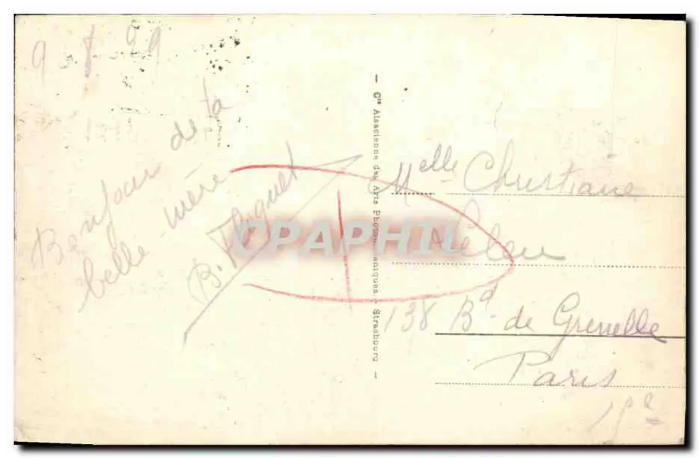 Deauville - Blütenstrand - Eselsritt — Verlag G. Audecemp, Nr. 166 - Rückseite
