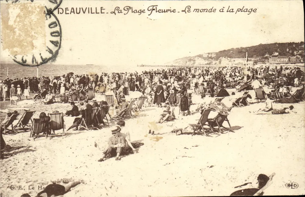 Deauville - Die blühende Strand - Die Welt am Strand — G.E., Le Havre - Vorderseite