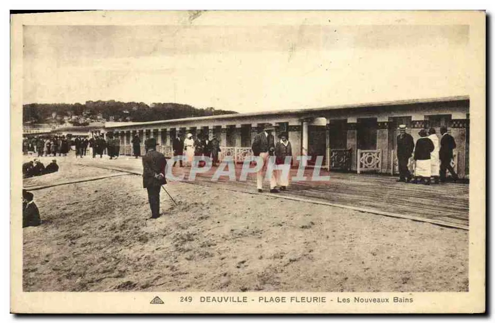 Deauville - Blütenstrand - Les Nouveaux Bains — Antike Ansichtskarte n°249, Verlag - Vorderseite