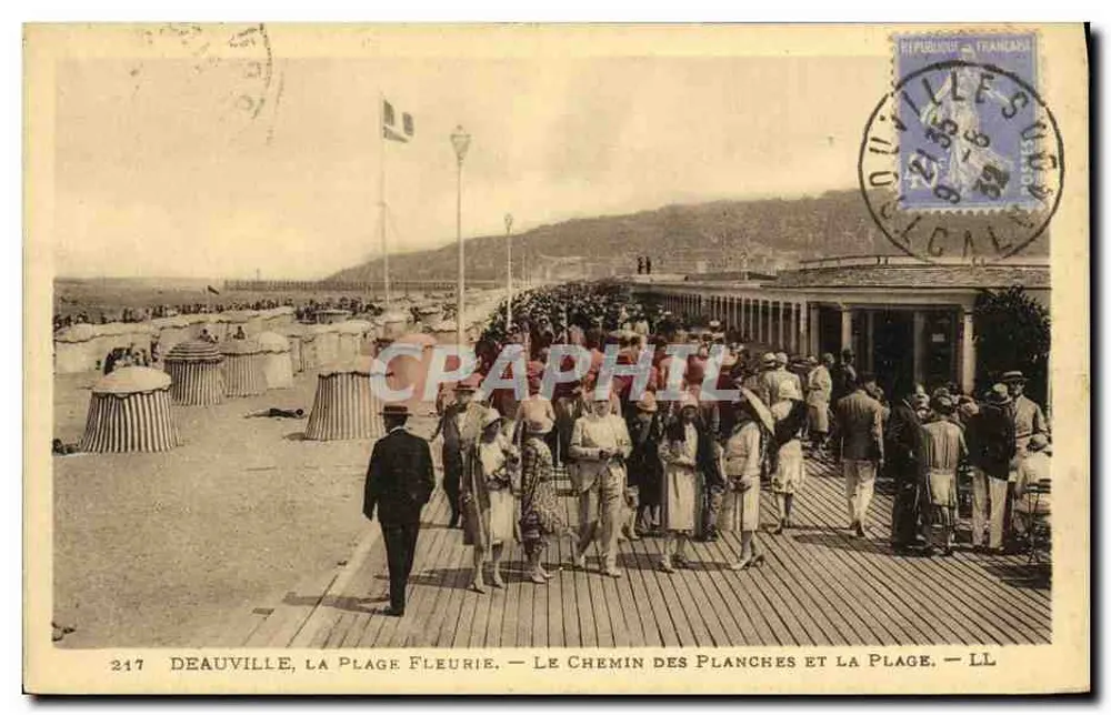 Deauville, Die Blühende Strände — Der Promenadenweg und die Strände — LL - Vorderseite