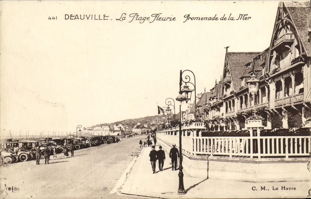 Deauville - La Plage Fleurie, Promenade de la Mer — C. M., Le Havre, n° 441 - Vorderseite