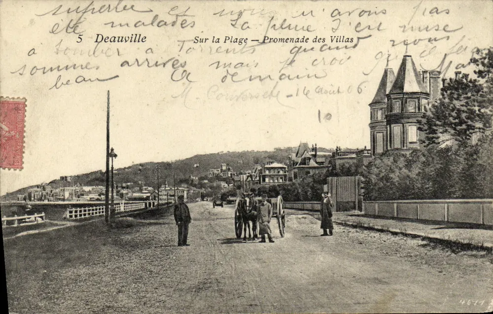 Deauville — Auf der Promenade — Promenade des Villas — unbekannter Verlag, Seriennummer 5 - Vorderseite