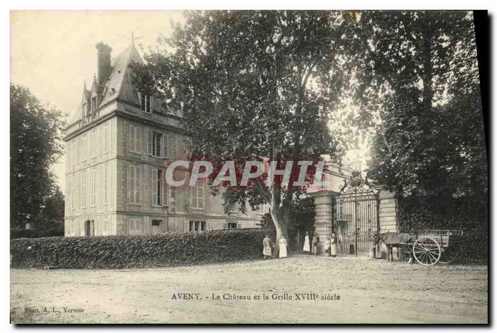Aveny - O Castelo e a Grade do Século XVIII — Fot. A. L., Vernon - Frente