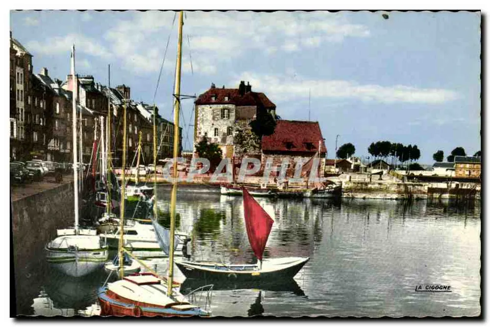 Der Hafenbecken und die Lieutenant-Turm — Honfleur (Calvados) — Éditions « La Cigogne », n° 14.333.146 - Vorderseite