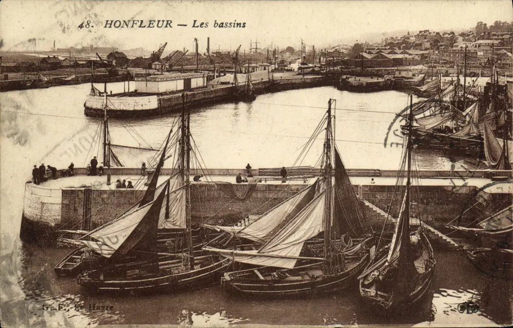 Honfleur — Os bassins — Gr. F. Le Hayre, n°48 - Frente