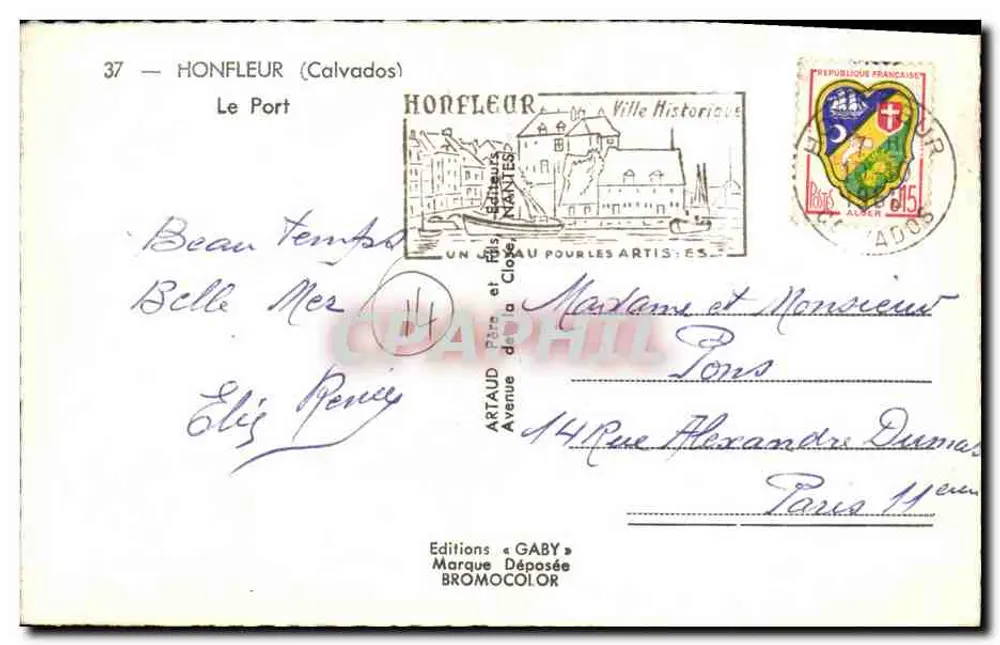 O Porto — Honfleur (Calvados) — Edições Gaby - Verso