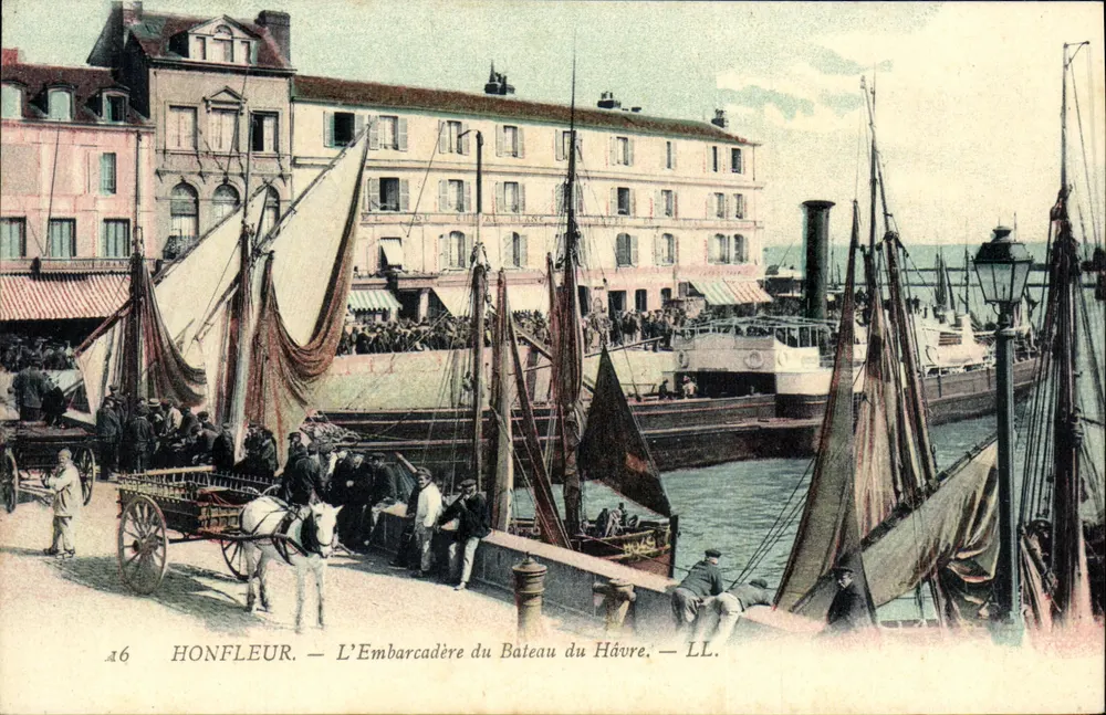 Honfleur — O Embarcadouro do Navio de Le Havre — LL. - Frente