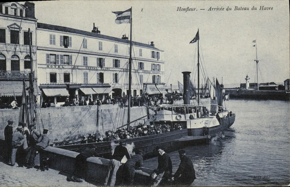 Honfleur — Przybycie statku z Havru — ND Pho - Awers