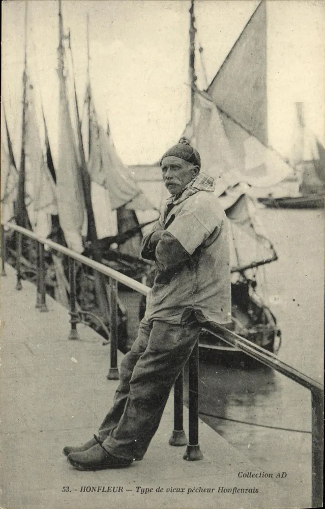 HONFLEUR — Typ alter Honfleur-Fischer — Sammlung AD - Vorderseite