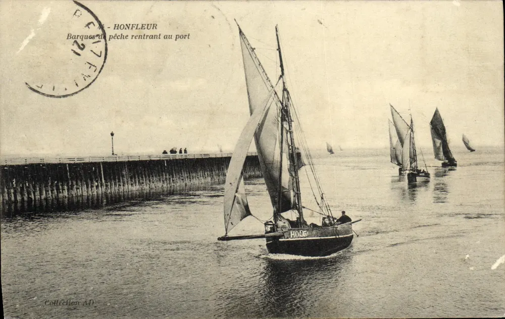 Honfleur — Fischerboote, die zum Hafen zurückkehren — Sammlung AD - Vorderseite