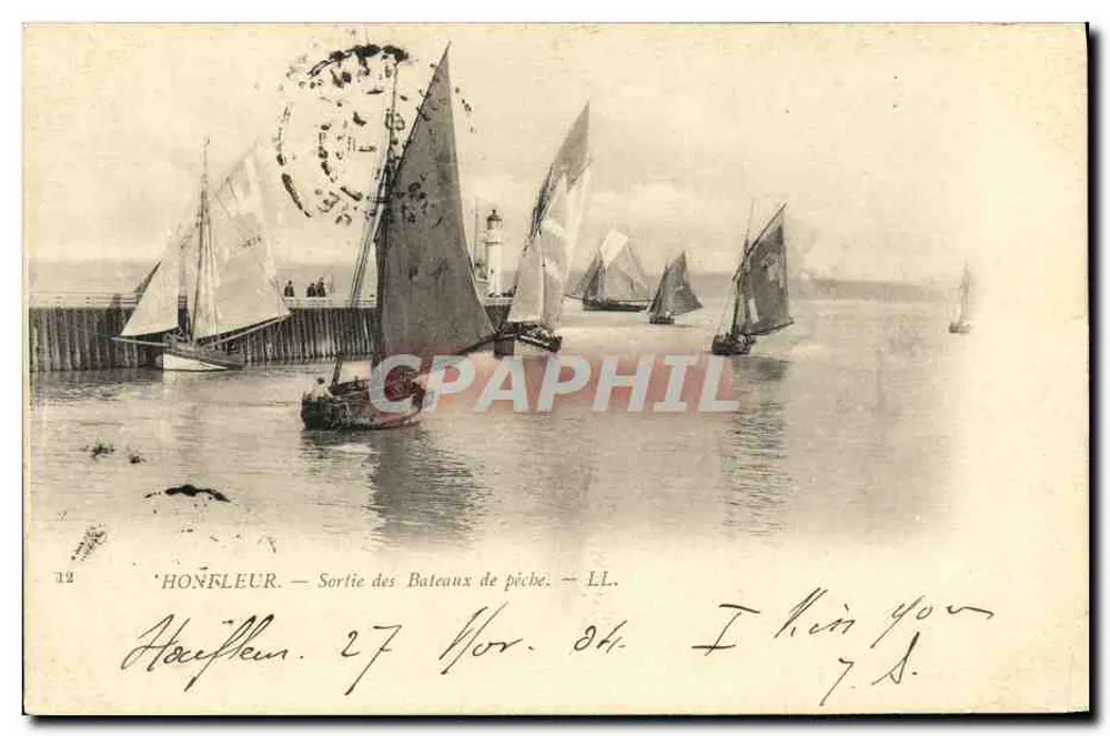 Honfleur — Wyjazd łodzi rybackich — LL. n°12 - Awers