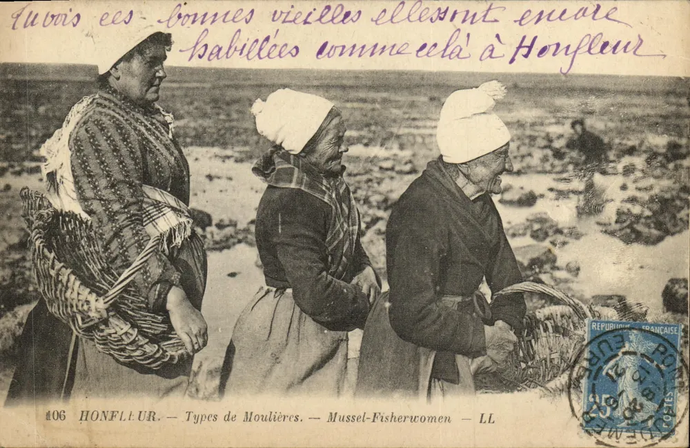 Honfleur — Types de Moulières — éditeur LL, n° 406 - Frente
