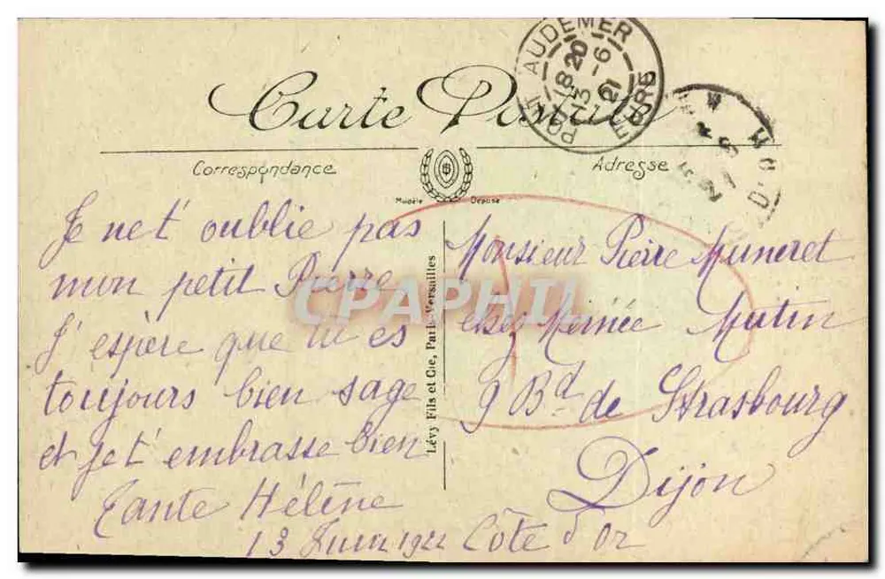 Honfleur — Types de Moulières — éditeur LL, n° 406 - Verso