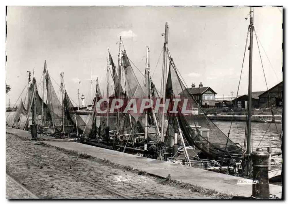 Statek rybacki przy nabrzeżu — Honfleur (Calvados) — La Cigogne, nr 206 - Awers