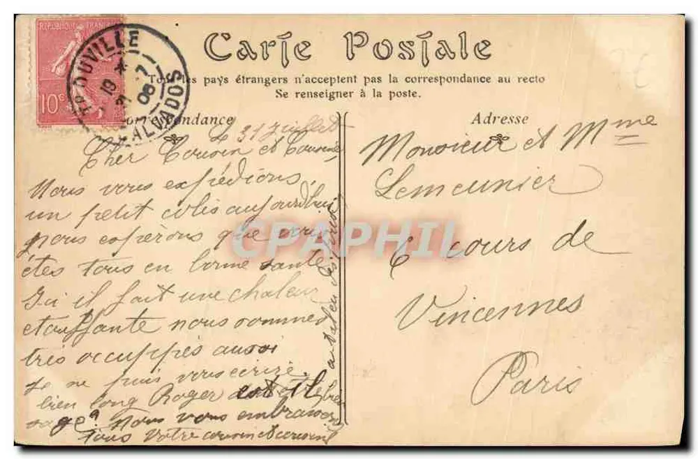 Route von Trouville-Honfleur — Die Crematiers — Antike Ansichtskarte n° 235 - Rückseite