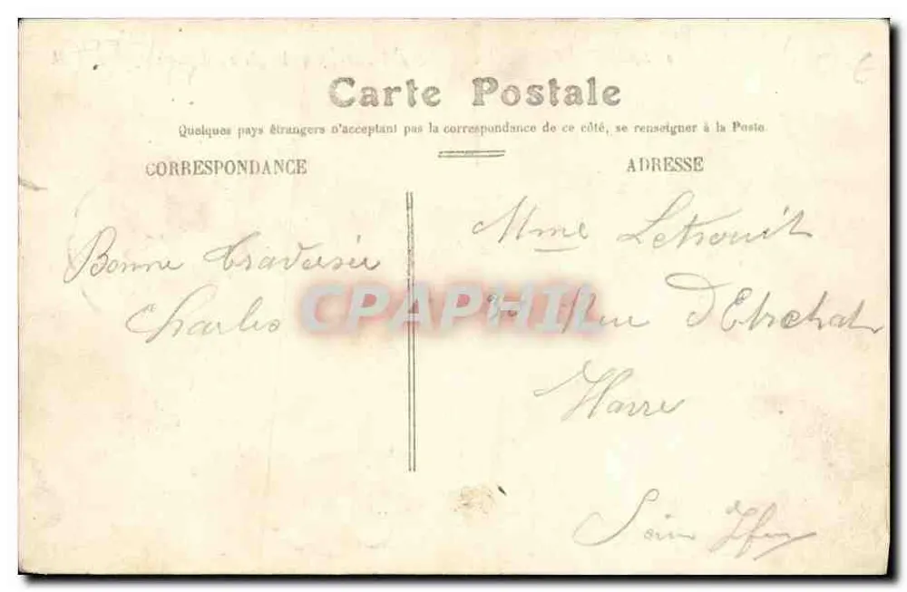 Honfleur — Le boulevard Carnot et le phare de l'Hospice — éditeur imprimeur non visible - Rückseite